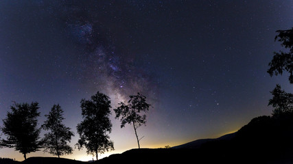 Milky way over Urkiola national park