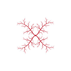 human veins, red blood vessels design and arteries Vector illustration isolated