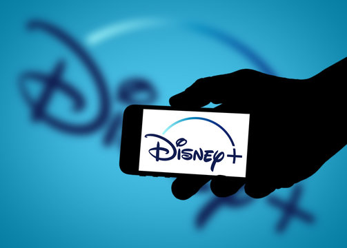 Disney Plus logo in Atlanta, Georgia - March 08, 2020