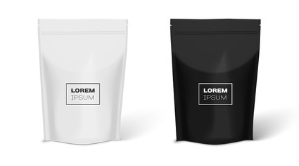 White and Black Blank Foil Food