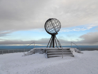 Nordkapp im Winter, Norwegen - 335063082