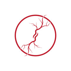 human veins, red blood vessels design and arteries Vector illustration isolated