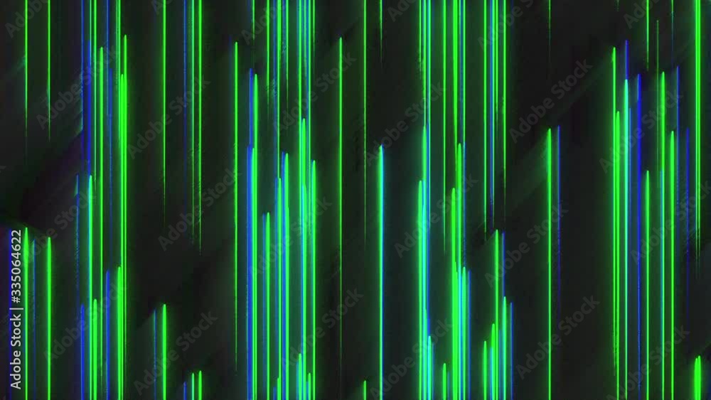 Poster computer generated chromatic aberration bands. pixel multi-colored neon noise. 3d rendering abstract