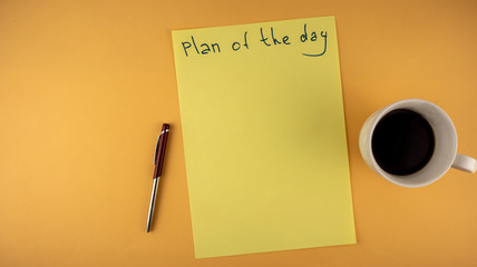 planning a day with a Cup of coffee