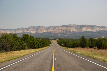 Route 66 - pretty countryside road in the mid west
