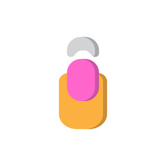 Nail Care Scissor Painting Beauty Icon, Logo, Vector