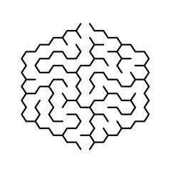 A 5-cell-wide hexagonal maze with no solution