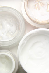 Obraz na płótnie Canvas Mix of face creams for beautiful skin