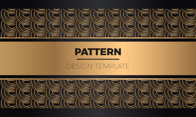 Luxury Premium Abstract Gold Background Template. Patterns for wallpapers, pattern fills, web backgrounds, birthday and wedding cards. Black and gold colors.