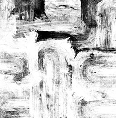 Monotype imprint of the oil paint strokes digital composition concept in grunge style.