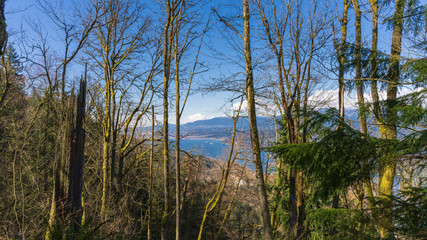 looking west down Burrard inlet, BC, from TransCanada Trail

