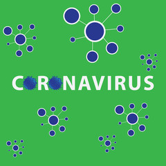 corona virus text and vector design