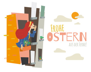 Frohe Ostern aus der Ferne - Corona