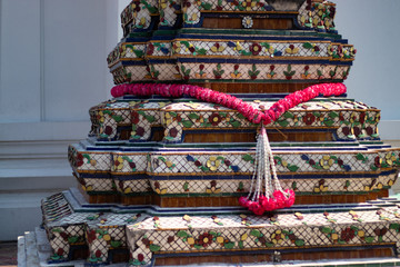 A beautiful view of Wat Pho buddhist temple in Bangkok, Thailand.