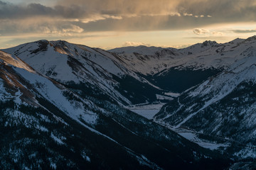 Sunset over Reservoirs in Colorado