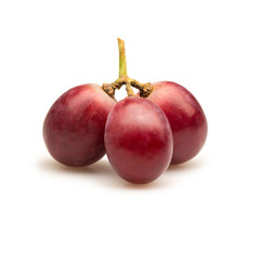 Red grapes berries isolated on a white background