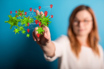 epidemic coronavirus 2019-nCoV, Novel Coronavirus Alert outbreak . Virus Covid 19-NCP. Spread of...