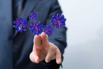contagious coronavirus pandemic, dangerous virus outbreak 3d.