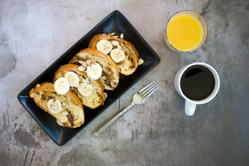 Almond Banana French Toast