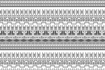 Tribal art pattern. Ethnic geometric print. Aztec colorful repeating background texture.