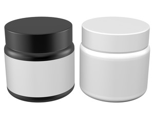 
Realistic 3D Jar Mock Up Template on White Background.3D Rendering