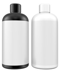 Realistic 3D Bottle Mock Up Template on White Background.3D Rendering