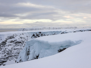 Fototapeta na wymiar Nordkapp im Winter, Norwegen