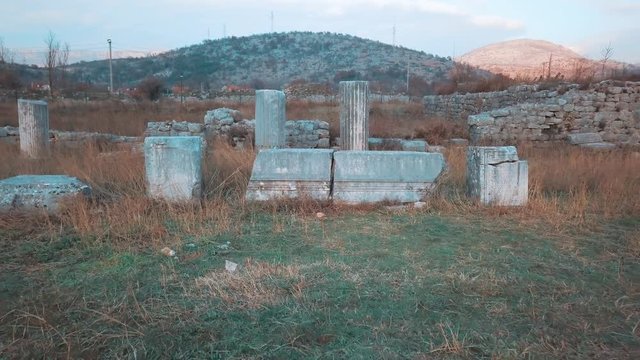 Ancient Stone Carvings on Ancient Roman City of Doclea. Anticka Duklja Natpisi na Kamenu