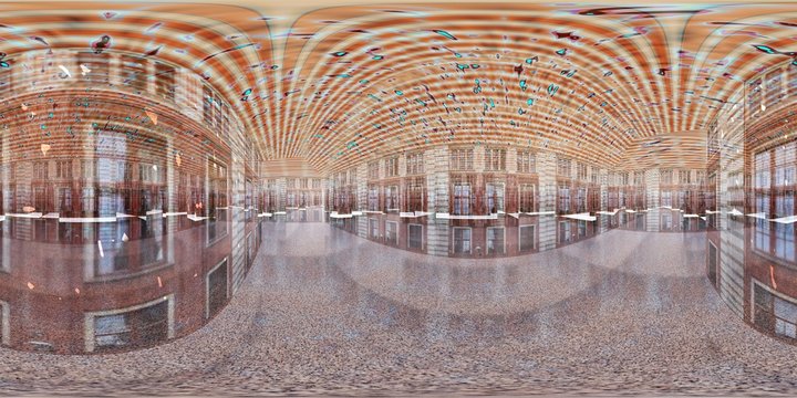 HDRI, environment map , Round panorama, spherical panorama, equidistant projection, panorama 360, abstract room, studio