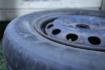 close up rueda de auto 