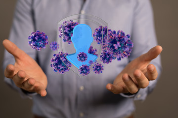 Coronavirus abstract background. Medical Genetics Bacteriological Microorganism..