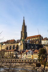 Clocher du Collégiale Saint-Vincent de Berne (ou Cathédrale de Berne) (Suisse)