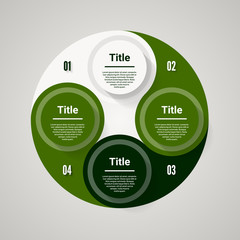 Vector circle infographic. Template for diagram, graph, presentation and chart. Business concept with 4 options, parts, steps or processes. Abstract background