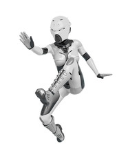 super soldier female action jump