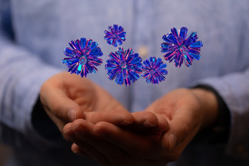 contagious coronavirus pandemic, dangerous virus outbreak 3d.