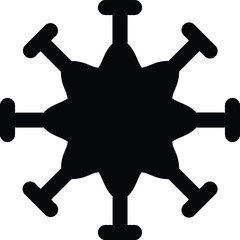 Black and White Clip-art Illustration of Corona-virus Icon