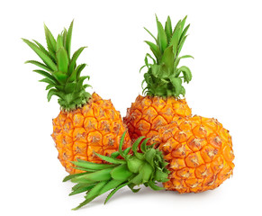 pineapple isolated on white background with clipping path and full depth of field