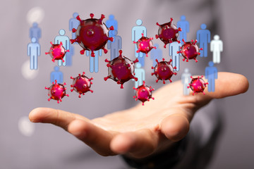 epidemic coronavirus 2019-nCoV 3d (2019-nCoV). .