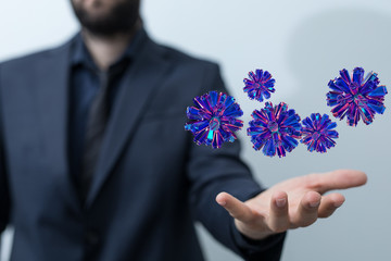epidemic corona virus 2019-nCoV 3d digital..