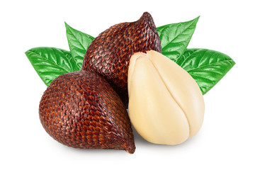 Salak snake fruit isolated on white background with clipping path and full depth of field
