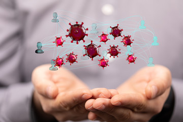 Virus Covid 19-NCP. nCoV denoted