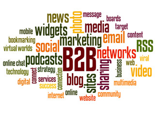 B2b social media word cloud concept 2