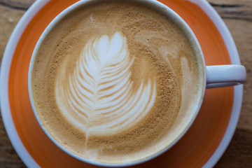 Latte in cup
