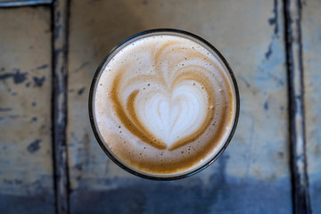 Latte with foam art