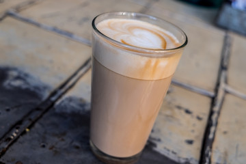Latte with foam art