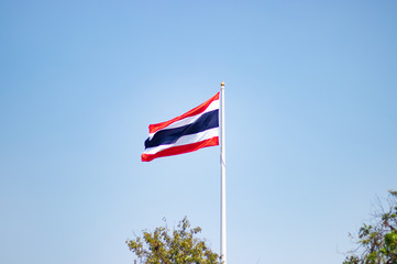 A beautiful view of Thailand flag in Bangkok.