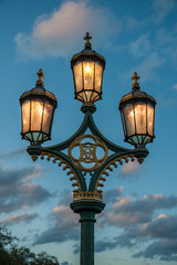 Fototapeta na wymiar Old Street Lamp in London