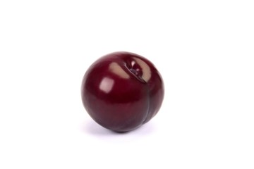 red plum isolated at white background