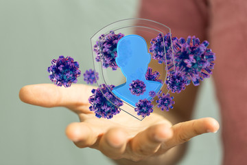 epidemic corona virus 2019-nCoV 3d digital..