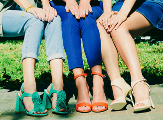 beautiful women's feet in shoes